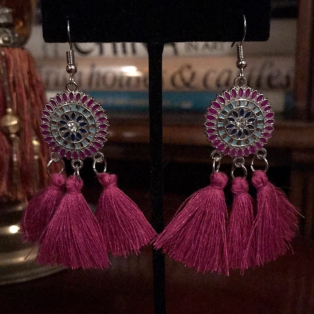NEW! Boho Tassel Earrings - Picture 3 of 6